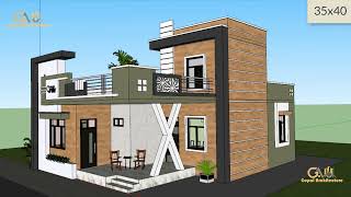 35x40 Modern Home Elevation Design | Latest Villa Design | 3D Home Design | Gopal Home Decor