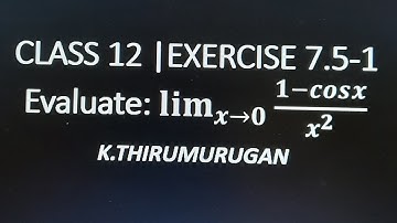 Class 12|EX 7.5-1|Limits|Applications of differential Calculus