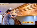 Amazing Woodworking Skills - Extremely Luxurious Interior Design For A 1000m2. Villa