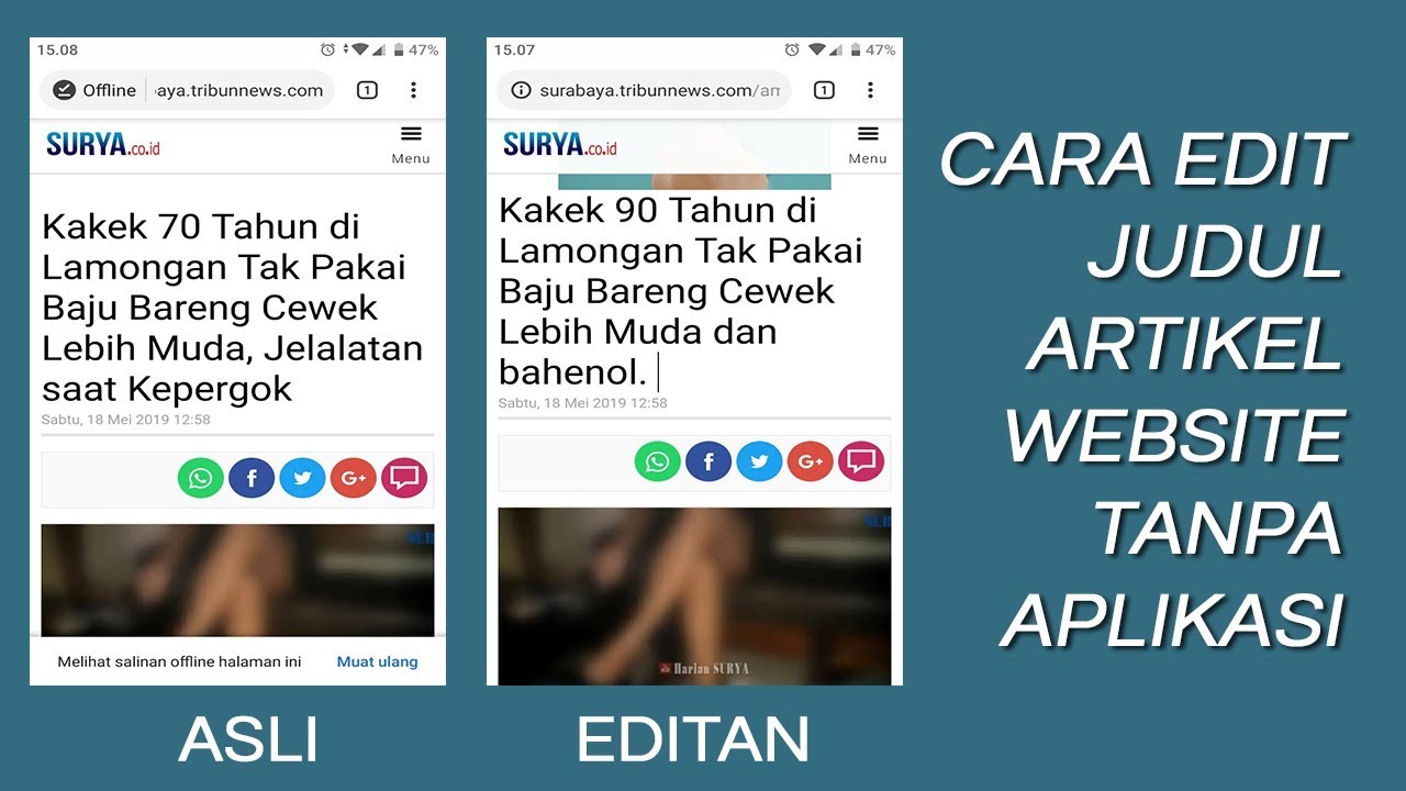 Cara Mengubah Judul Konten Blog Tanpa Aplikasi Tambahan - Video Lucu