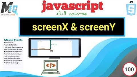 screenX & screenY properties in Javascript // Urdu Hindi