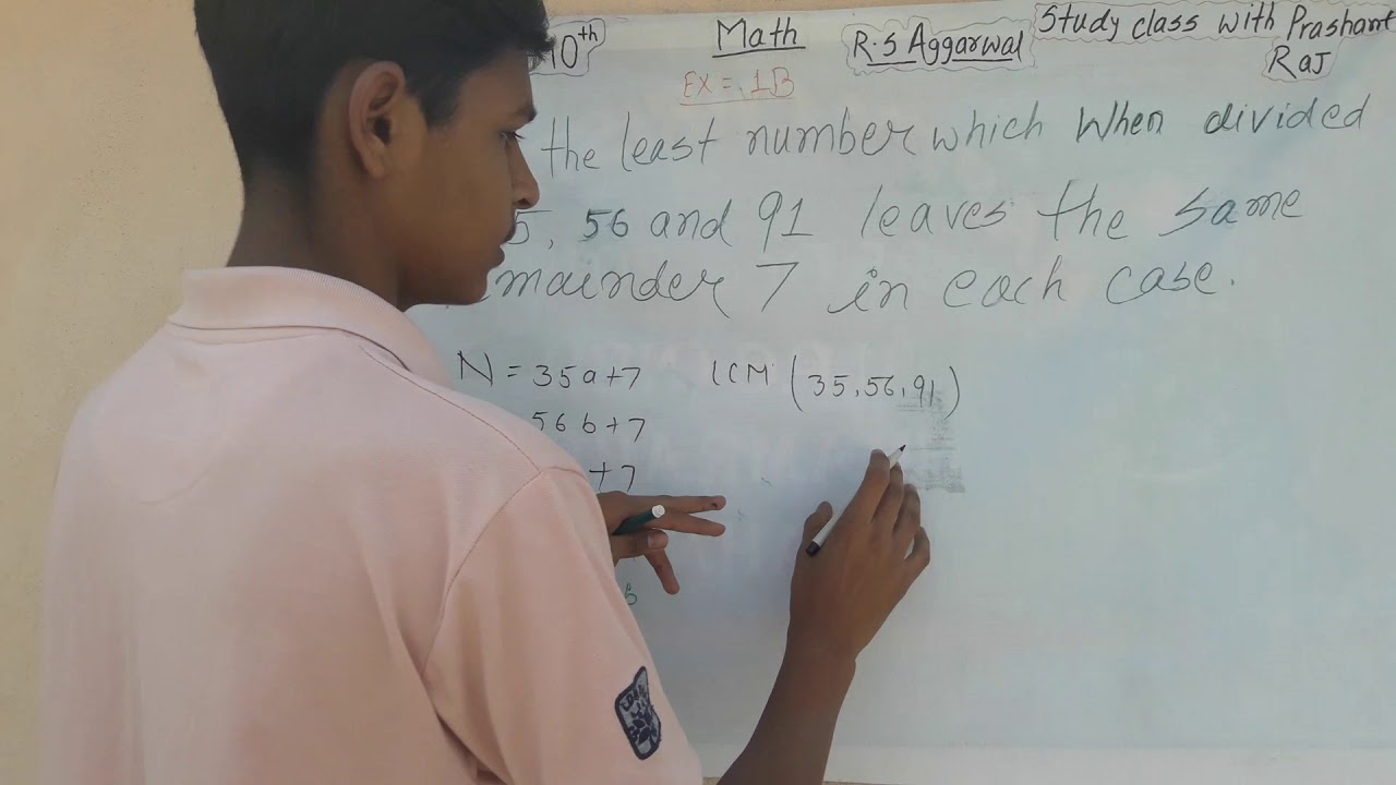 Find the least number which when divided 35, 56 and 91