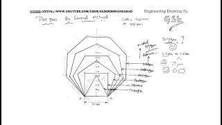 Drawing POLYGONS by GENERAL METHOD in Engineering Drawing