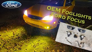 Ford Focus OEM Factory Foglights Install 2005, 2006, 2007, MK1.5 H11 bulbs, Easy Upgrade Plug &amp; Play