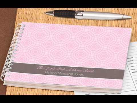 pretty in pink address book personalised address books youtube