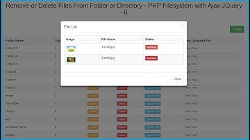 Remove or Delete Files From Folder or Directory - PHP Filesystem with Ajax JQuery - 6