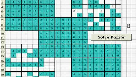 Solve Samurai Sudoku :- using Excel