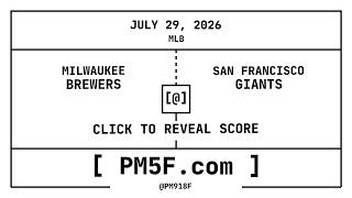 Milwaukee Brewers [MIL] @ San Francisco Giants [SF] | MLB Final Box Score | JULY 29, 2026