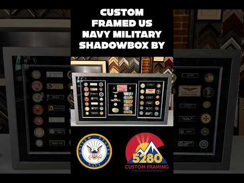 Custom Framed US Navy Shadowbox