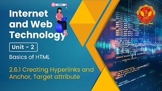 2.6.1 Creating Hyperlinks and Anchor, Target attribute | CS504 |
