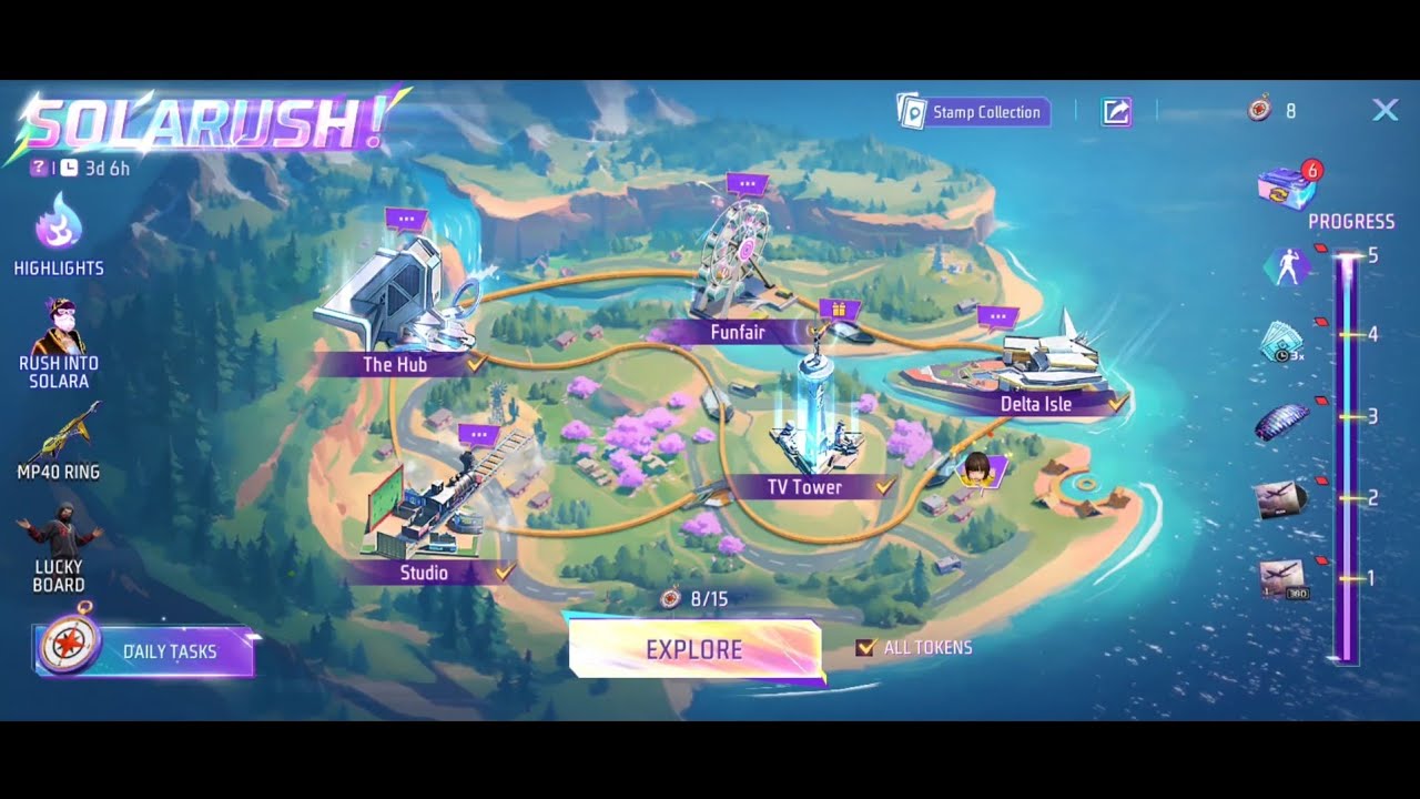 Free Fire Solarush - Free Emote Event ( Squat Challenge - Emote ) 