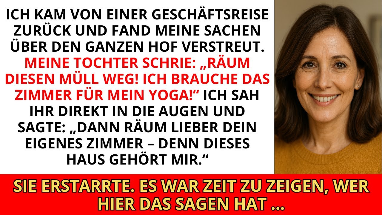 Meine Tochter warf meine Sachen raus und nannte mich Müll – aber ich zeigte ihr, wer hier das Sag...