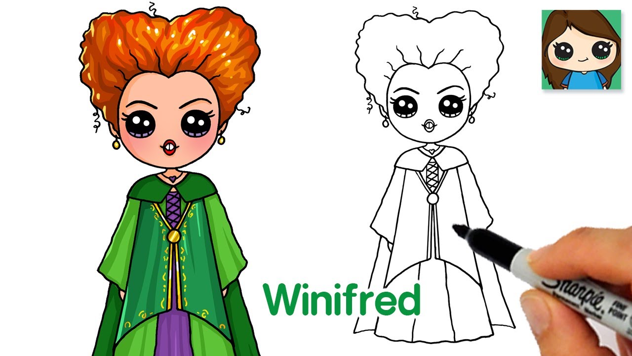 How To Draw Witch Winifred Sanderson Hocus Pocus YouTube How To Draw Witch Winifred Sanderson Hocus Pocus YouTube