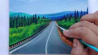 How To Paint A Country Road Landscape | Easy Oil Painting | Step By Step Tutorial | Art Episode #35