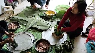 Hướng dẫn làm bánh chưng bằng khuôn gỗ tự làm để mai nguyễn học