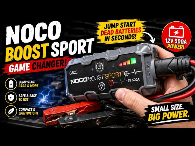 NOCO GB20 Boost Sport Review 🚗⚡ | Compact Jump Starter That