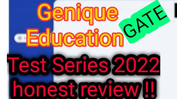 Genique education Test Series GATE 2022 || Honest Review !!! #gate2022 #geniqueeducation #testseries