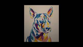 ENGLISH BULL TERRIER POP ART  #art #painting #petportrait #artist #pets #acrylicpainting