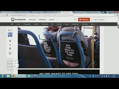 რეკლამა საზოგადოებრივ ტრანსპორტში; სწორი ნაწლავის სიმსივნის პრევენცია