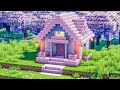 Minecraft Tutorial – Cherry-Themed Wooden Survival House Build