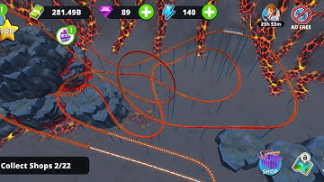 Build Volcano Ride | Real Coaster Idle Game Gameplay Android IOS