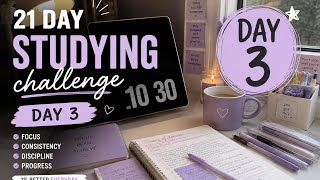 Day 3 of My 21-Day Study Challenge | Staying Consistent ✨