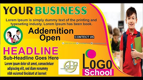 How to Make School Brochure Design In CorelDraw X7 | Creating School Banner Design full course