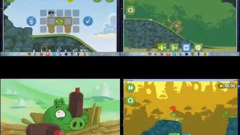 (REUPLOAD) (REMAKE) Bad Piggies Sparta Quadparison!