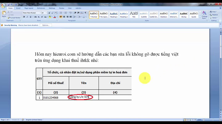 Sửa lỗi không đánh được tiếng việt htkk năm 2024