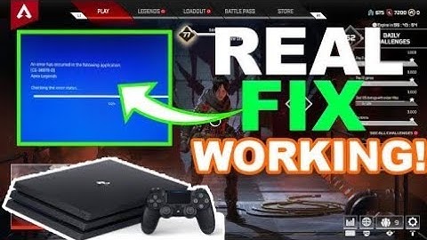 Easy way to Fix the ce-34878-0 apex legends crash for ps4