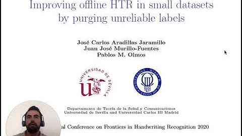 Improving offline HTR in small datasets by purging unreliable labels | ICFHR 2020