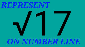 Represent √17 on number line | Pavan Education