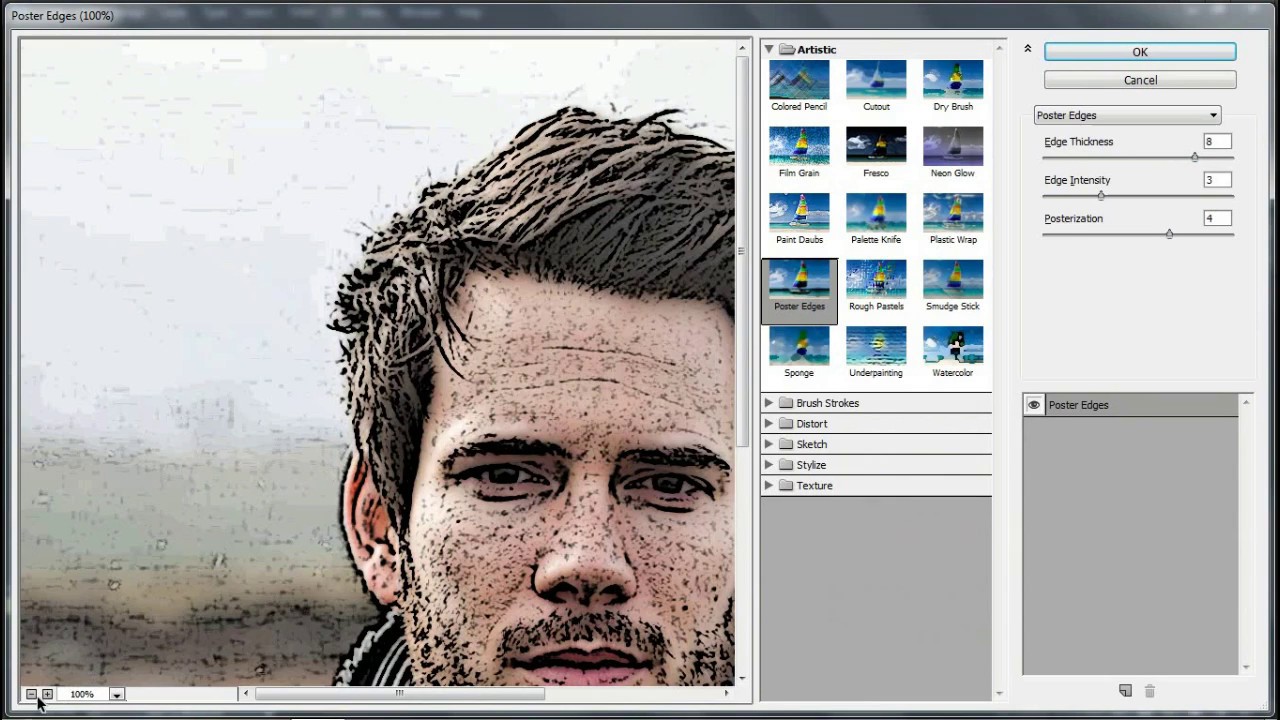 Adobe Photoshop CC 2014 : Artistic effect using Filter Gallery - YouTube