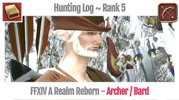 FFXIV Hunting Log Archer Rank 5 - A Realm Reborn