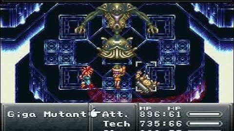 Chrono Trigger - Fated Hour - Black Omen - Giga Mutant boss battle w/ Crono, Lucca, and Robo