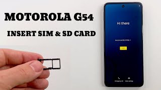 How to insert sim and sd card on Motorola G54