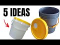 5 Ideas Geniales Reciclando Baldes, Cubetas o bidones | Decorando Botes de Pintura