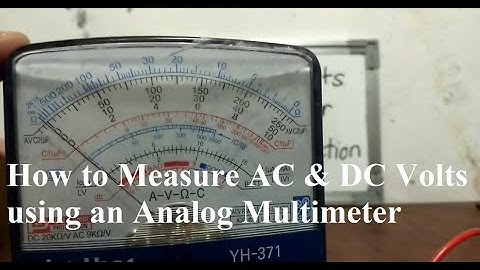 How to Measure DC & AC using Analog Multi-meter