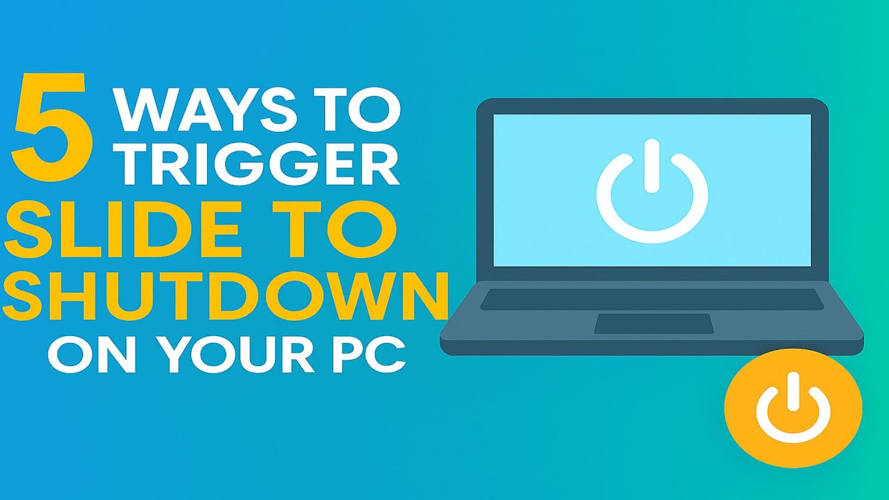 slide to shutdown | 5 Ways to shut down PC - YouTube