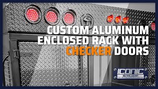 CUSTOM Enclosed Headache Rack with Checker Doors and LED Lights: PRODUCT TOUR!