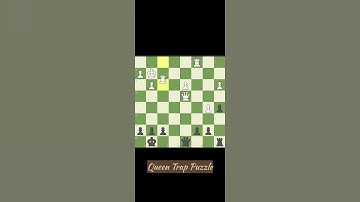 Queen Trap Puzzle #chess #chesspuzzle #chesspuzzles #shortsvideo #shorts #queen #chessgame