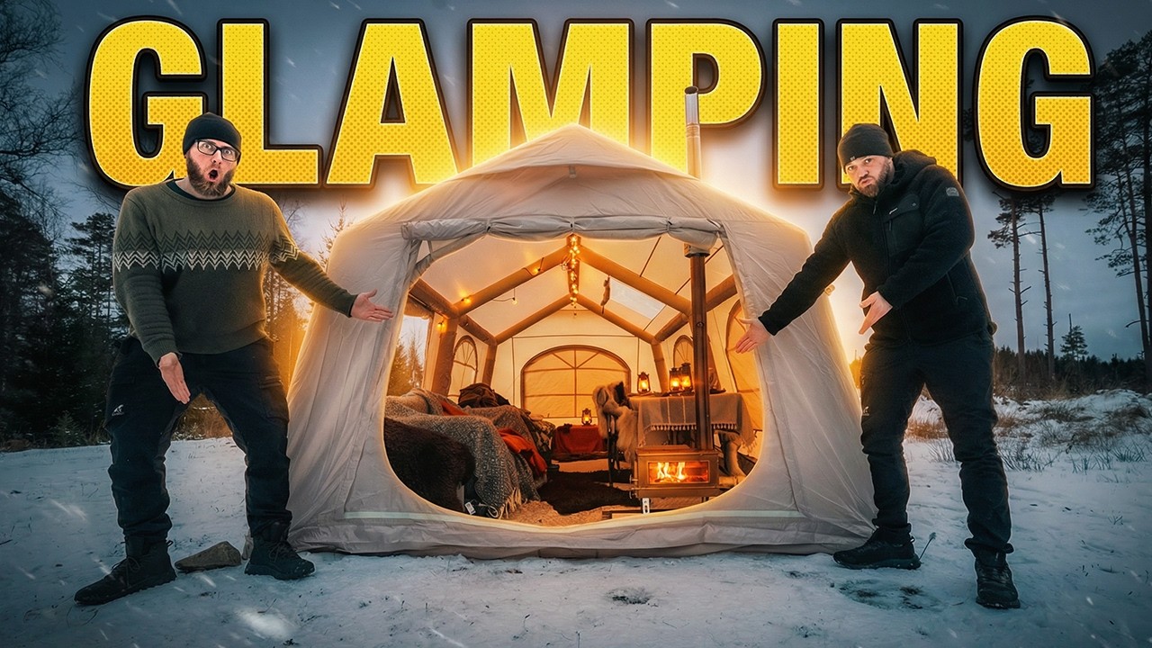 🏕️ GLAMPING exteme in Schwedens Wildnis - Survival am ARSCH - So genießt mans Leben! 💚 Camping