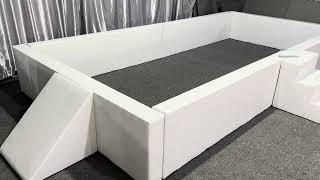Large White Soft Play Fence Zone with Steps | PU Foam Indoor Playground Border by Globalltoy screenshot 5