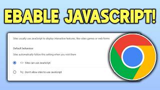 How to enable javascript in google chrome (fix javascript errors) Information