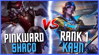 RANK 1 Kayn FACES OFF against Pinkward's Shaco and this happened...