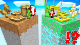 Mikey Family Poor vs JJ Family Rich CHUNK Survival Battle in Minecraft Maizen
