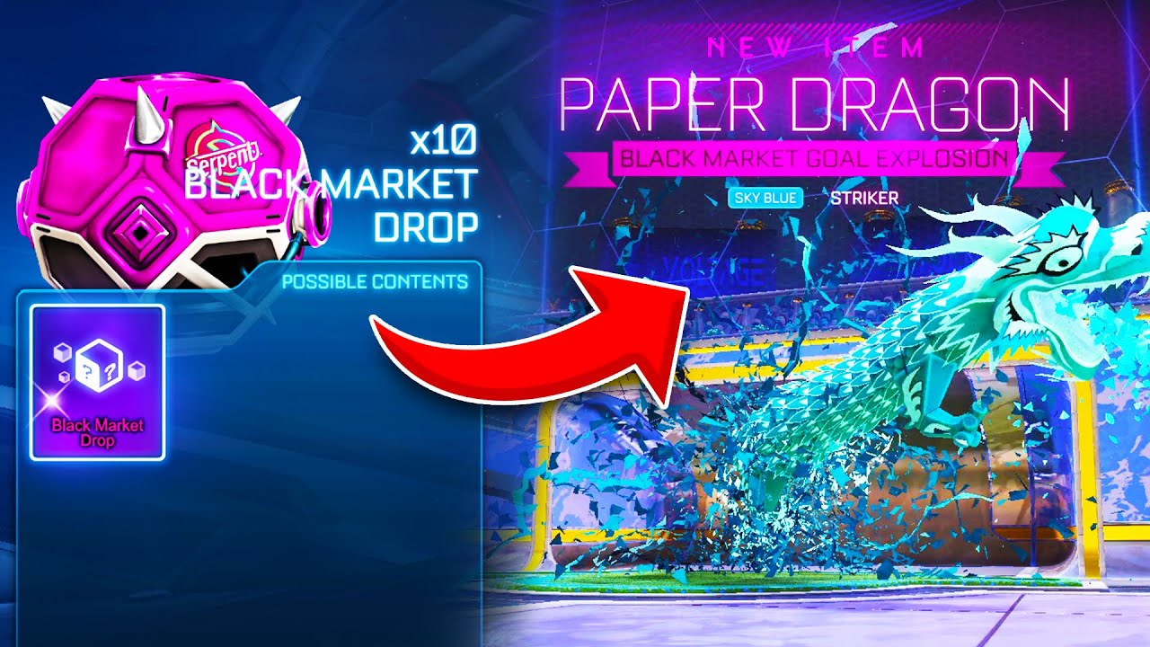 New BLACK MARKET DROP OPENING On Rocket League!
