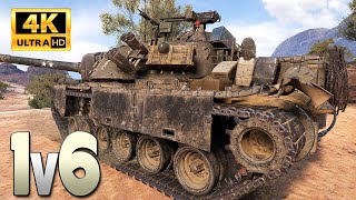 T110E4 alone versus 6 situation  World of Tanks