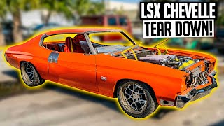 Twin Turbo Chevelle FrameOff Tear Down for Paint!  LSX Swapped 1970 Chevy Chevelle Ep. 13