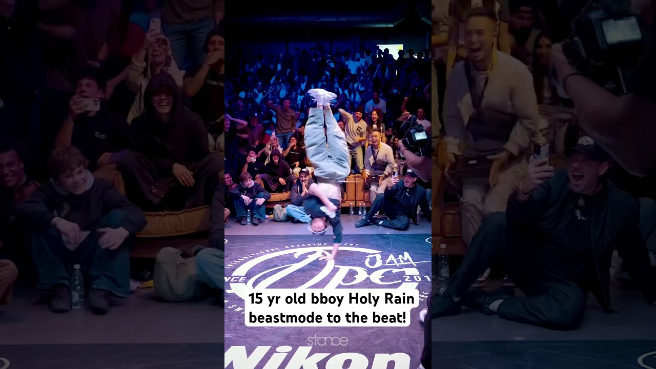 15 yr old bboy Holy Rain beastmode to the beat! 🤯 ‪@DPCJAM‬ - YouTube